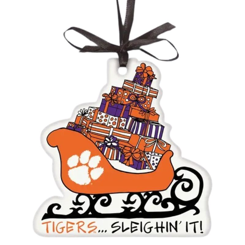 Clemson Sleighin It Ornament